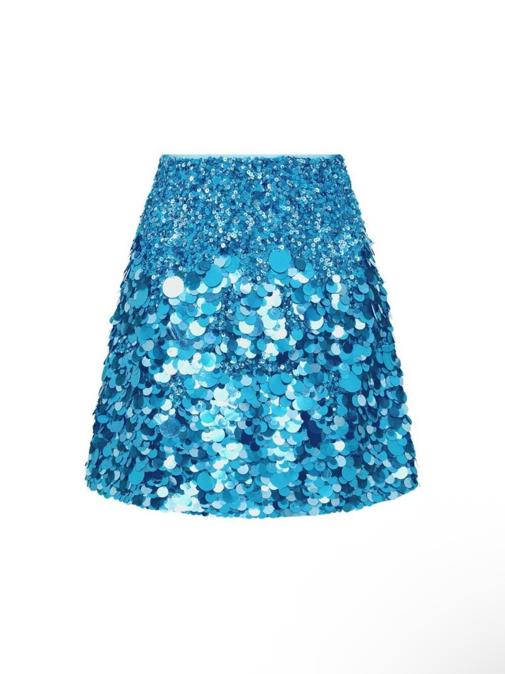 AJE Cherie Sequin Mini Skirt Azure Blue Size AU 6 US 2 NEW NWT - Picture 3 of 6